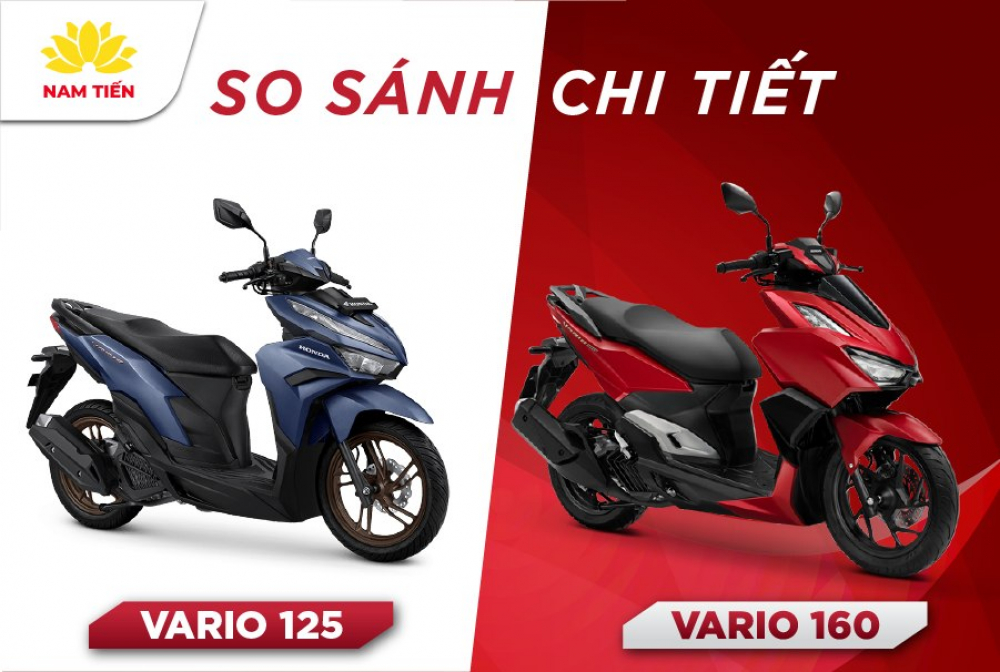 So sánh Vario 125 và Vario 160 2024 chi tiết